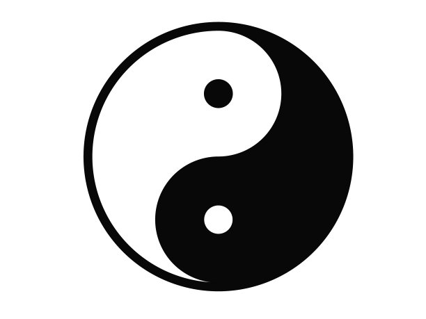 阴阳符号的平衡与和谐的平面矢量图标的应用程序和网站，标志说明。像素完美矢量图形图片下载