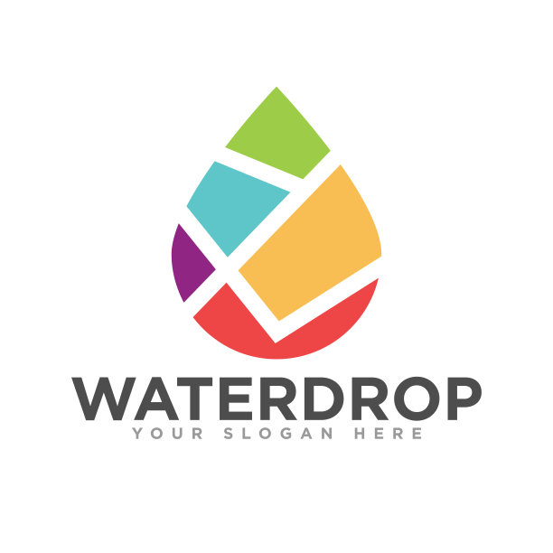 水滴标志设计插图图片下载