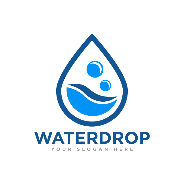 水滴标志设计插图图片下载