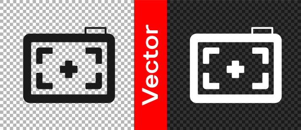 黑色照片相机图标隔离在透明的背景。与相机。数码摄影。向量图片下载