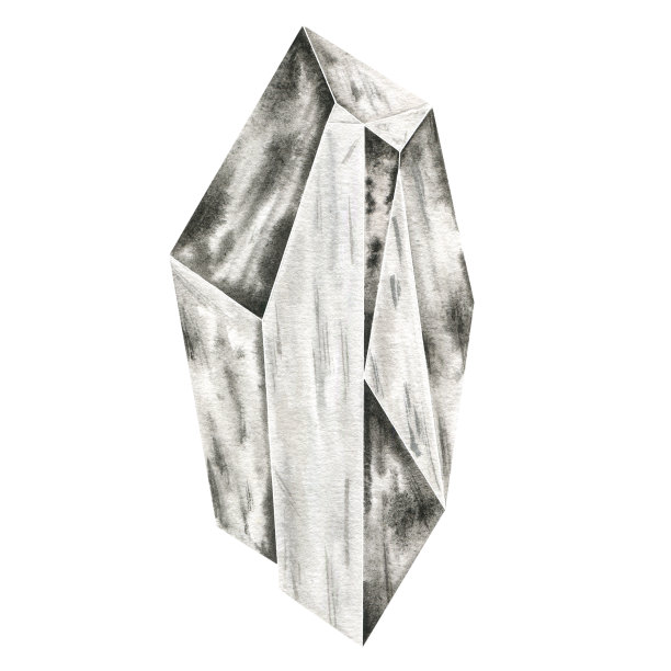 神奇的晶体为生命。半宝石。神秘主义。神秘主义。白魔法的属性。水彩插图。孤立。图片下载