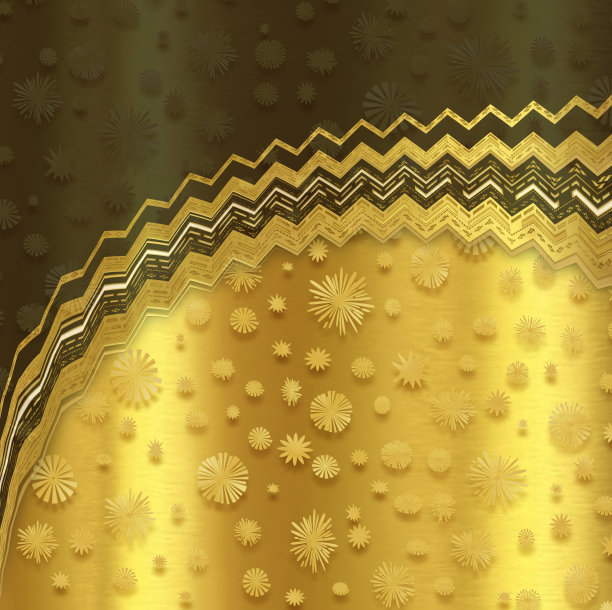 黄金抽象背景。圣诞背景雪花。图片下载