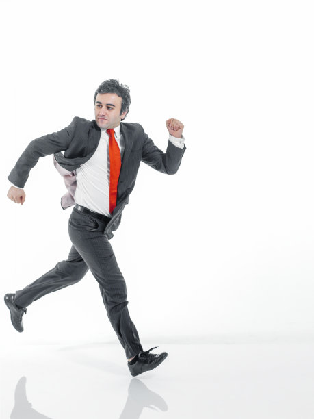 商人跑得很快。图片下载