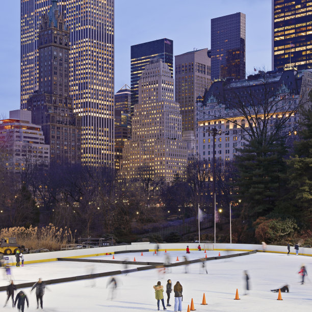 溜冰场-中央公园-纽约图片下载