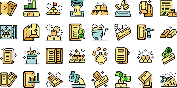 金条图标扁平化设计图片下载
