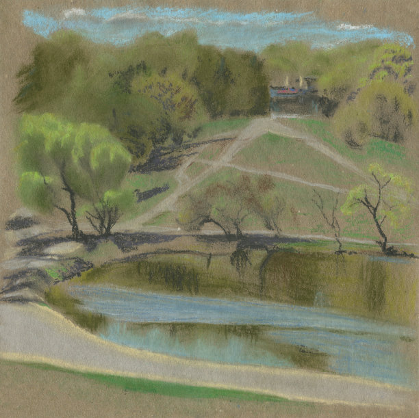 俄罗斯莫斯科库兹明斯基公园的西巴耶夫斯基池塘图片下载