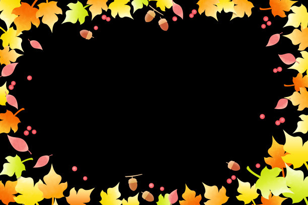 树叶和果实的树的背景插图，形象的季节图片下载