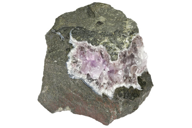 紫水晶晶洞，来自苏格兰Ardownie Quarry图片下载