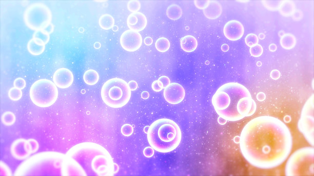 在彩色背景上的卡通泡泡效果是一个视觉上令人惊叹和有趣的设计图片下载