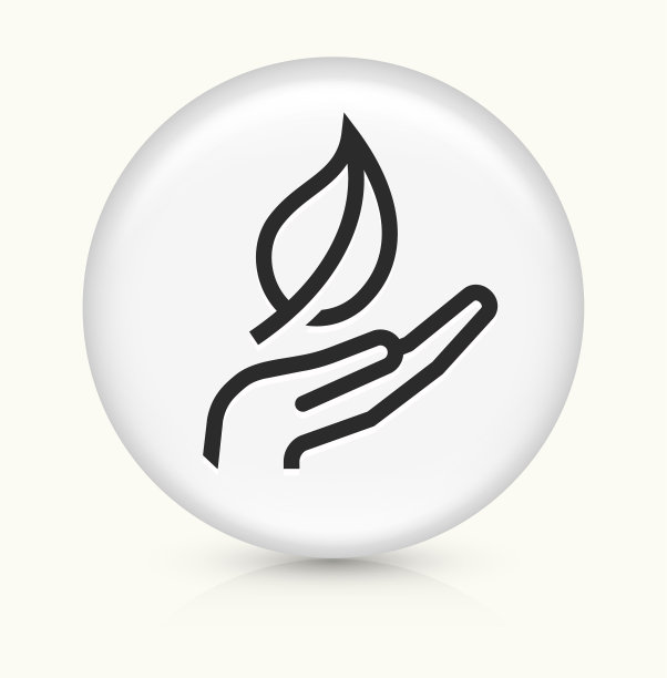 手与叶图标图片下载