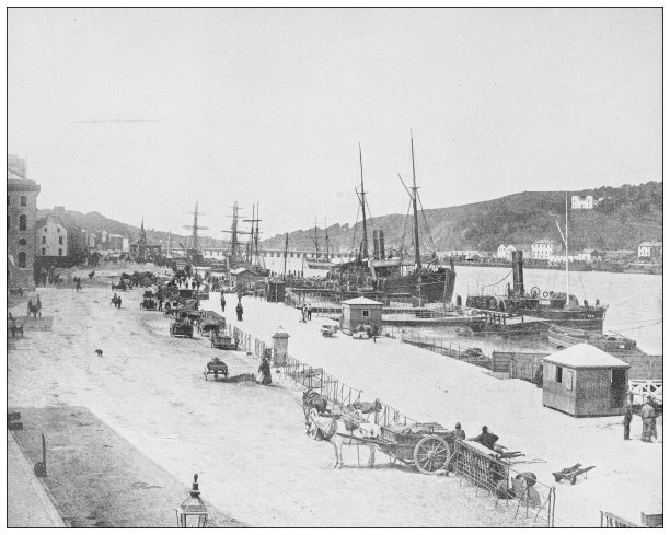 爱尔兰古董照片:码头，沃特福德图片下载