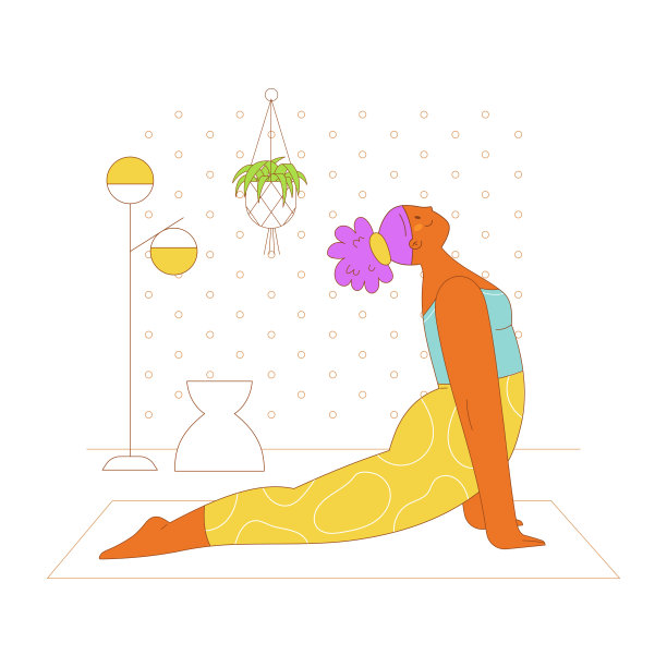 年轻女子在家练习瑜伽。图片下载