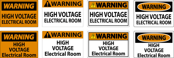 高压警告标志-电气室图片下载