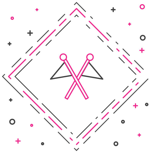 白色背景上的高尔夫球旗帜图标图片下载