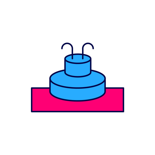 填充轮廓喷泉图标孤立的白色背景。向量图片下载