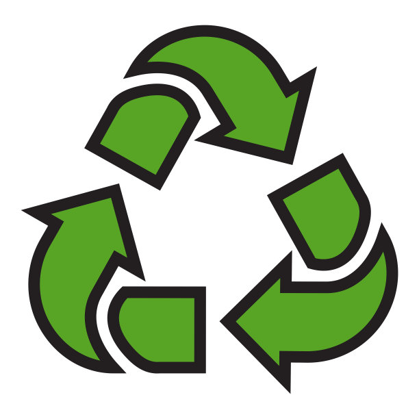 白色背景上的回收图标图片下载