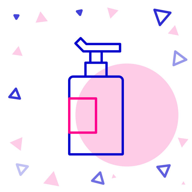 线霜或乳液化妆品管图标孤立的白色背景。女性身体护理产品。色彩缤纷的轮廓概念。向量图片下载