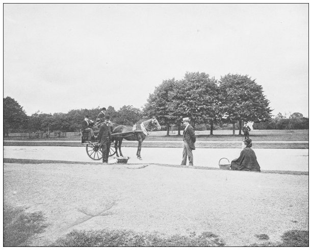 爱尔兰的古董照片:凤凰公园，都柏林，卡文迪许和伯克被暗杀的现场图片下载