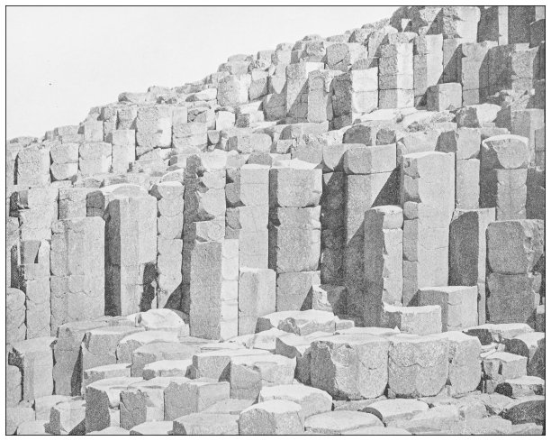 爱尔兰的古董照片:安特里姆勋爵的客厅，巨人堤道图片下载