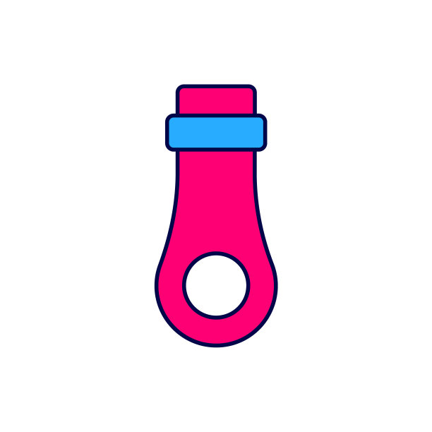 填充轮廓拉链图标孤立的白色背景。向量图片下载