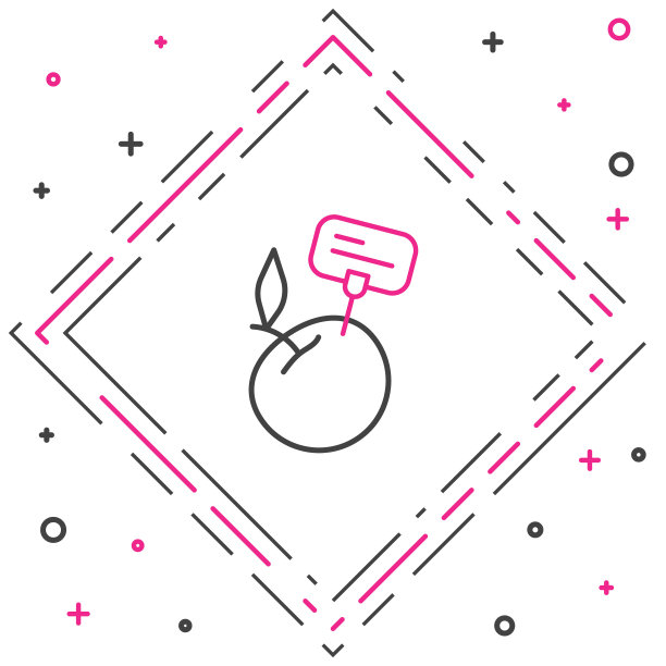 Line超市食品与价格标签图标隔离在白色背景。色彩缤纷的轮廓概念。向量图片下载