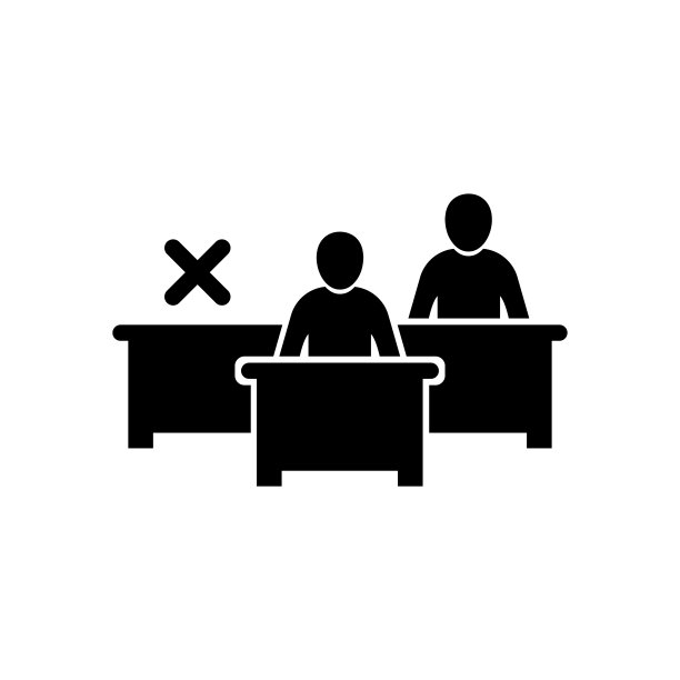 出席图标。学生们在教室里。矢量图标隔离在白色背景。图片下载