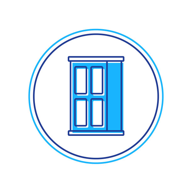 填充轮廓衣柜图标孤立的白色背景。橱柜的迹象。向量图片下载