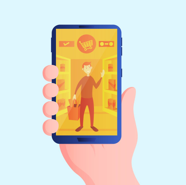 网上购物的智能手机应用程序图片下载