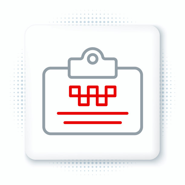 出租车驾驶证图标隔离在白色背景上。色彩缤纷的轮廓概念。向量图片下载