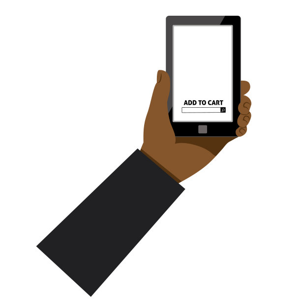 简单的矢量手与平板电脑图片下载