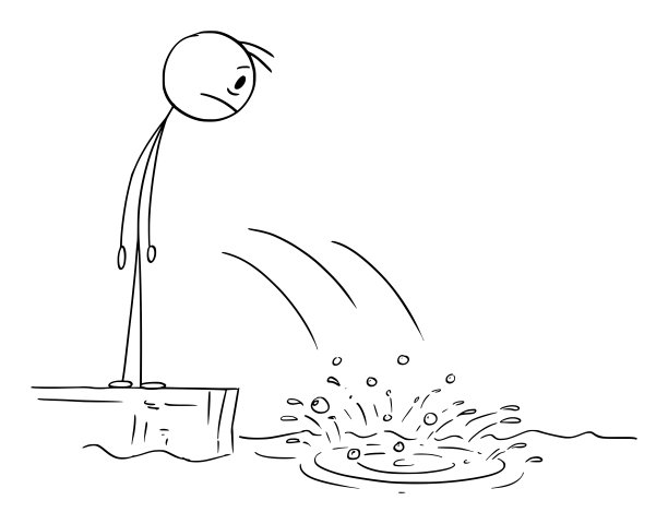 人或商人走在错误和危险的方式，矢量漫画简笔画插图图片下载