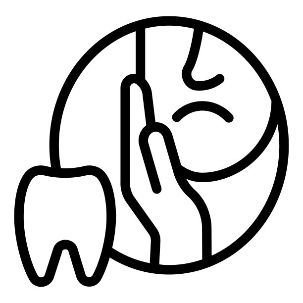 牙痛线图标。牙科矢量插图隔离在白色。牙痛轮廓样式设计和应用程序。图片下载