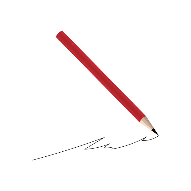 铅笔图标在白色背景。矢量图图片下载
