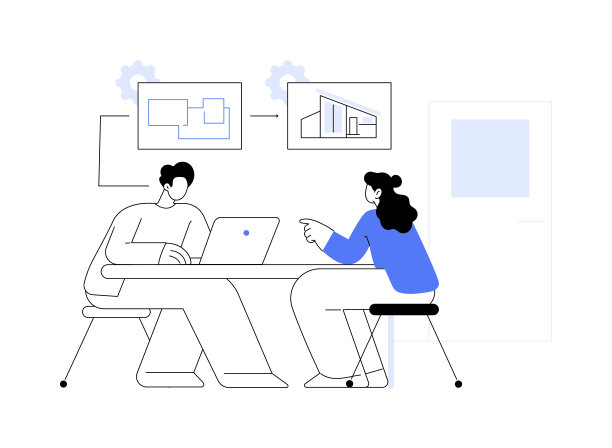 架构软件抽象概念矢量插图。图片下载