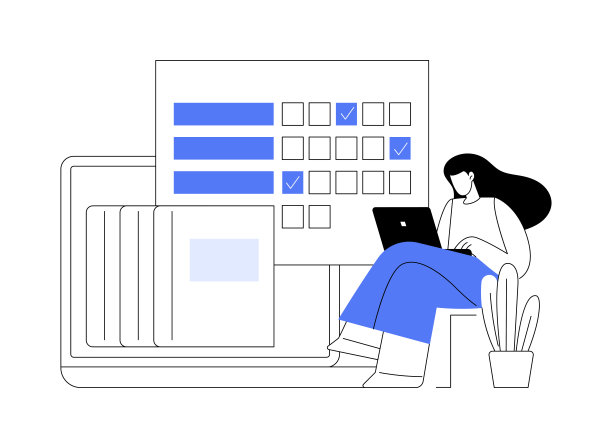 在线测试孤立的卡通矢量插图。图片下载