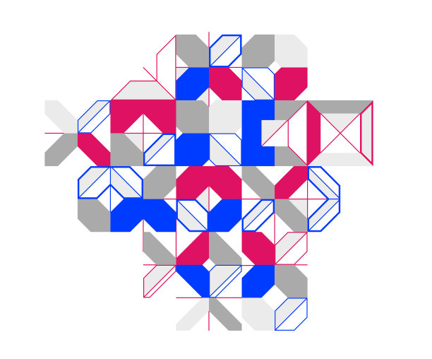 抽象的几何艺术矢量背景，包豪斯风格的墙纸用圆形、三角形和线条，图案艺术品几何抽象。图片下载