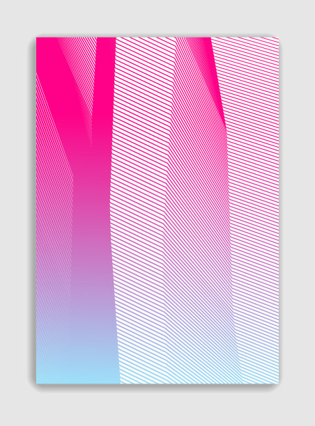 抽象线条艺术矢量最小当代宣传册设计，封面模板，几何半色调梯度。用于横幅，标语牌，海报，传单。美观特别，花纹纹理。图片下载