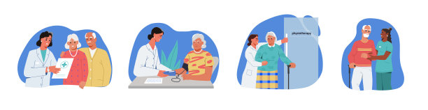 老年人医疗保健病媒集图片下载