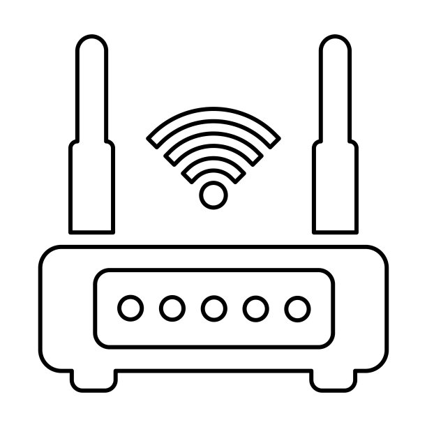 轮廓样式的路由器图标图片下载
