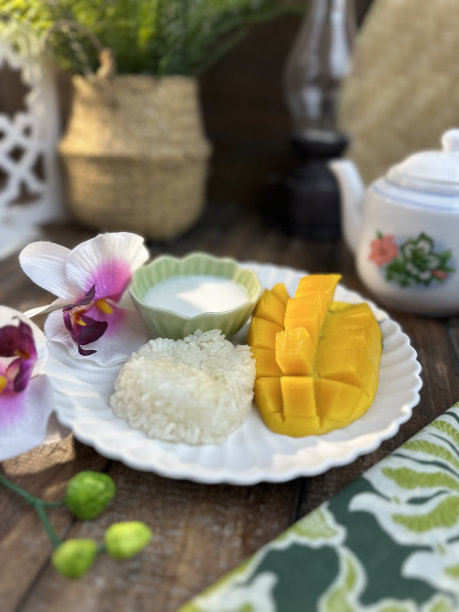 芒果糯米，泰国甜点图片下载