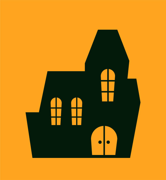 万圣节剪影元素矢量图片下载