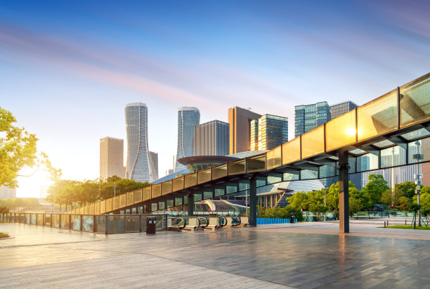 中国杭州的现代建筑图片下载