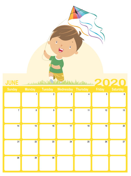 2020年6月日历图片下载