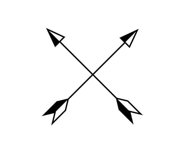 箭头交叉图片下载