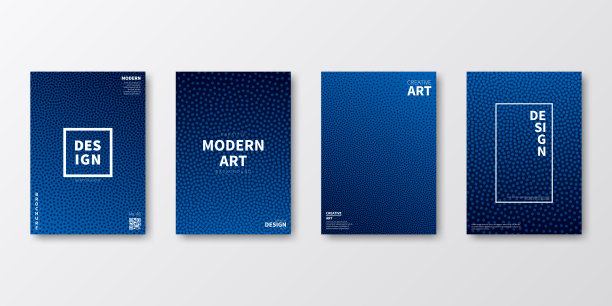 宣传册模板布局，蓝色封面设计，企业年度报告，传单，杂志图片下载