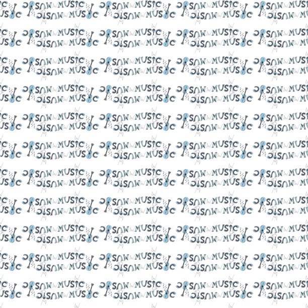 白色背景上的音乐字母、音符、吉他和麦克风图片下载