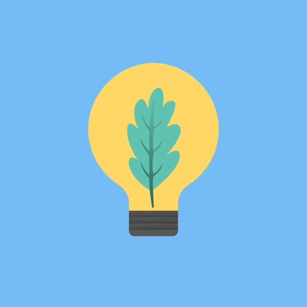 绿色能源平面图标图片下载