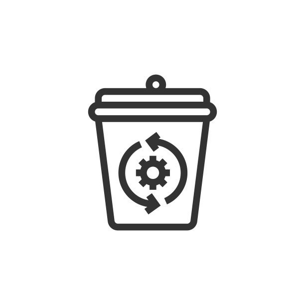 废物管理线图标图片下载