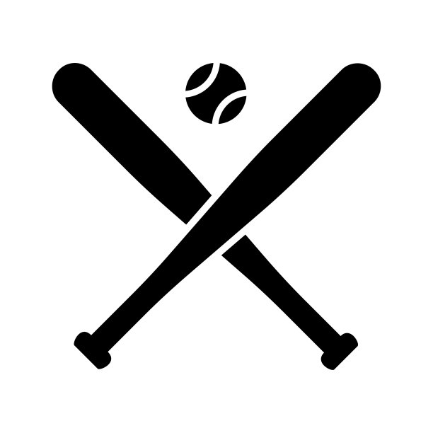 棒球黑线和填充矢量图标图片下载