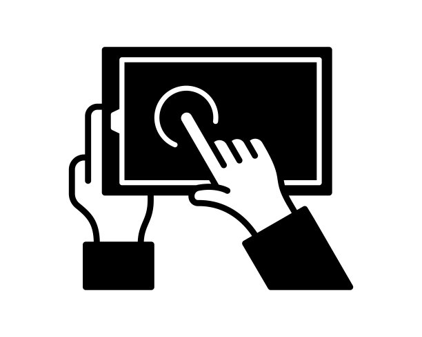 交互性黑线和填充矢量图标图片下载